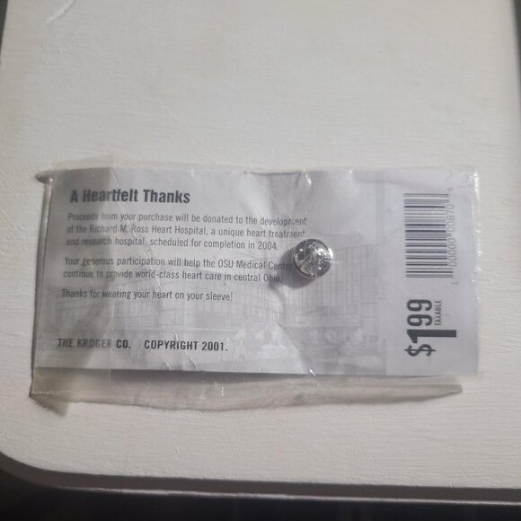 The Ohio State University 2001 Heart Hospital Lapel Pin - Picture 6 of 6